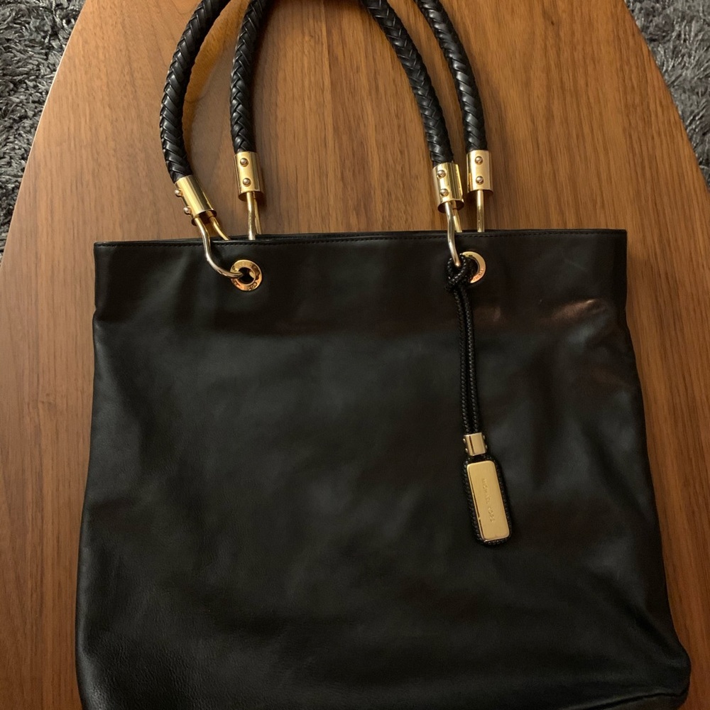 Michael Kors Collection Black Leather Bag